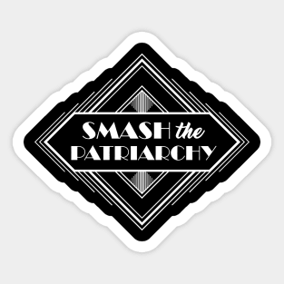 Art Deco Smash the Patriarchy Sticker